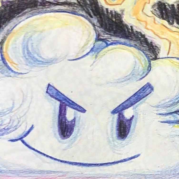 determined cloud face